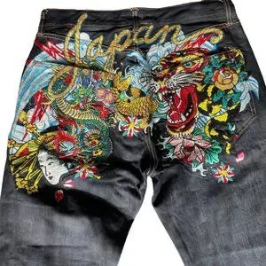 Ed Hardy | Jeans | Rare Ed Hardy Dark Wash Japan Tiger